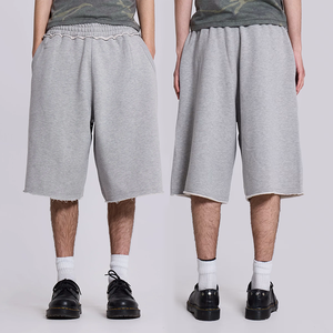 Pantalones Deportivos de Pana para Hombre, Estilo Hip Hop, a Cuadros, hasta la Rodilla, con Cordón, Cintura Alta, Ecológicos, Transpirables, para Verano, Servicio OEM - Product Image 4