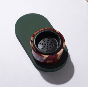Porte-encens artisanal en résine époxy et bois massif Crystal Tide Signature, brûleur décoratif fait main pour la relaxation et l'aromathérapie - Product Image 3