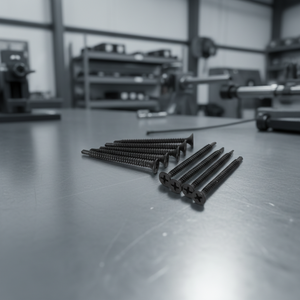 Vis à cloison sèche en acier au carbone classe 8.8, phosphate noir/gris, filetage standard, pointe de perçage, tête bombée/à cornet, métrique/pouce - Product Image 1