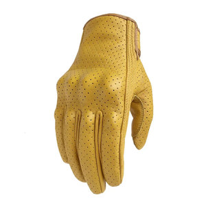 Gants de sécurité en cuir respirants, style sportif, non doublés, pour usage extérieur, couleur jaune, printemps-été - Product Image 4