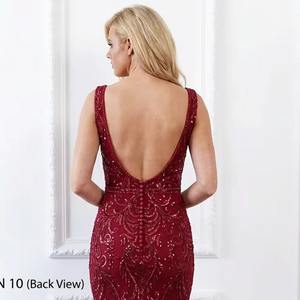 Vestido de Noche con Cuentas Personalizado OEM al por Mayor, Vestido Largo con Lentejuelas de Rayas Verticales, Manga Larga, Cuello Alto, Fabricante de Vestidos Formales - Product Image 2