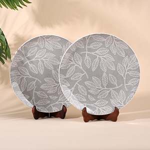 Juego de 2 Platos Cuadrados de Porcelana Fina Boheme de 10.8 Pulgadas, Diseño Personalizado con Logotipo para Bodas, Aptos para Lavavajillas - Product Image 4