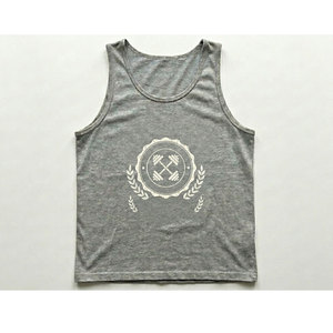 เสื้อกีฬาดีไซน์สวยที่สุด เสื้อกล้ามผู้ชาย ทันสมัย ผ้าถักโพลีเอสเตอร์/คอตตอน คอกลม สไตล์ไฮสตรีท ยืดหยุ่น ระบายอากาศได้ดี - Product Image 1