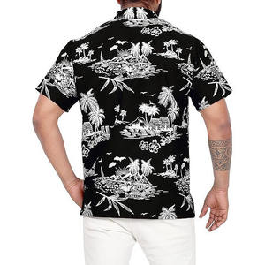 เสื้อเชิ้ตฮาวายแขนสั้นลายต้นปาล์มสำหรับผู้ชายใส่เที่ยวทะเลช่วงฤดูร้อน สไตล์ลำลองติดกระดุม - Product Image 4