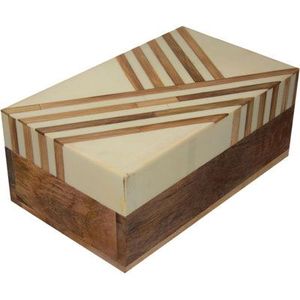 Boîte élégante en bois et résine avec incrustations, artisanat détaillé, décoration d'intérieur, organisateur de bijoux - Product Image 2
