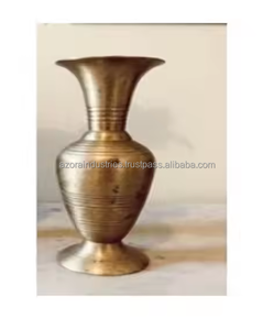 Decorativo grande de hierro fundido nuevo diseño de lujo hecho a mano personalizado decoración del hogar de alta calidad jarrón de un solo piso por las industrias Azora - Product Image 5