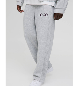 Pantalon de jogging mi-taille à cordon de serrage respirant pour homme, idéal pour l'entraînement en extérieur, en coton, style streetwear, coupe droite, avec impression sérigraphiée – Grande Vente - Product Image 1