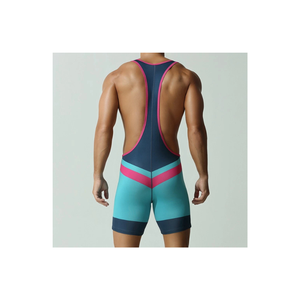 Combinaison de lutte une pièce personnalisée avec logo d'équipe par sublimation, durable, extensible, pour haltérophilie et powerlifting - Product Image 4