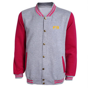 New Design Solid Color High Quality Quick Dry Men's <b>Letterman</b> <b>Jacket</b> with Stand Collar and Front Logo Streetwear Warm Clothing - Product Image 1
