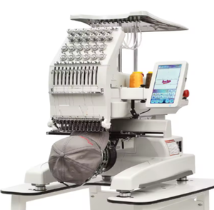 Máquina de bordar industrial OEM 100% de una sola cabeza para camisetas, ropa y gorras, de acero y aluminio - Product Image 1