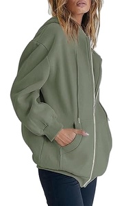 Sweats à capuche pour femmes de haute qualité à manches longues et fermeture éclair intégrale - Product Image 6