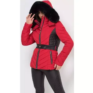 <b>Women's</b> Waterproof Hooded Winter Ultra <b>Lightweight</b> Packable Cotton Filled <b>Parka</b> Jacket - Product Image 2