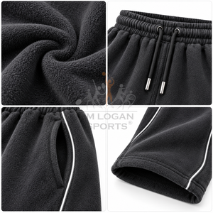Pantalon de survêtement en molleton épais pour homme, coupe oversize, jambe large, hiver, style streetwear, vente en gros, fabricant OEM ODM - Product Image 5
