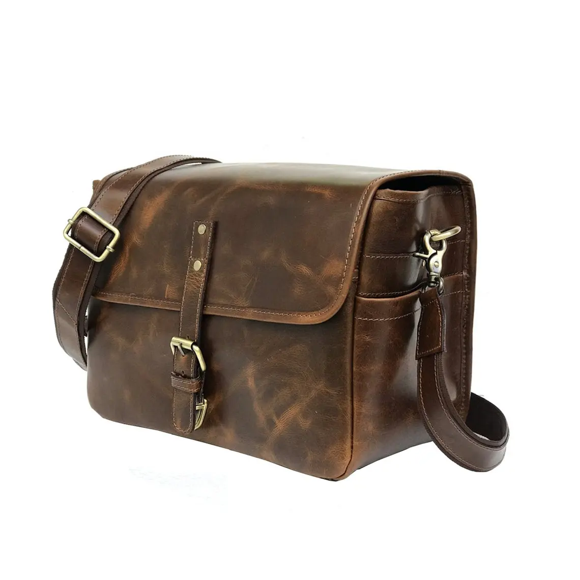 Fashionable Wholesale Handmade Real Leather Waterproof Light Weight DSLR Camera Case Bag
