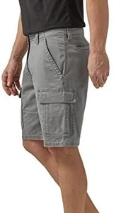 Shorts cargo gris pour homme de haute qualité, taille mi-haute, couleur unie, en toile respirante, style décontracté Bermuda, avec braguette boutonnée et poches - Product Image 4