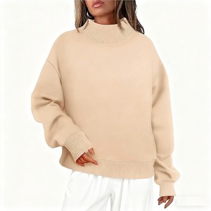 Sudadera con Capucha para Mujer, con Forro, Logotipo Personalizado, Tejido de Poliéster, Manga Larga, Casual, Invierno, Transpirable, Diseño Bordado en la Parte Delantera, OEM - Product Image 1