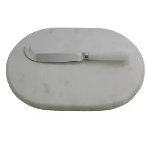 Genuine Quality Handmade Oval Shape Marble Chopping Board With Kitchen Gadgets Customized Fruits Vegetables Cheese Cutting Board