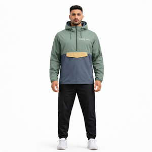 Veste unisexe OEM en gros, personnalisée, légère, coupe-vent, pour l'extérieur, décontractée, à capuche, pour la course, pour hommes - Product Image 2