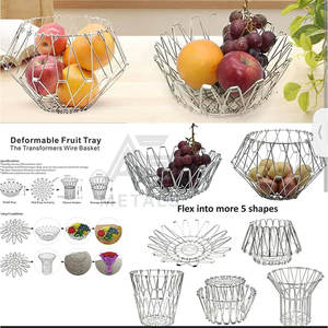 Panier de rangement universel en métal personnalisé, écologique, pour la maison, la cuisine, la salle de bain, le bureau, avec poignée - Product Image 2