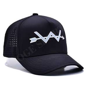 Top Trending <b>Hat</b> 5 Panel Baseball <b>Hat</b> Custom <b>Men</b> Printing Perforated Best Laser <b>Black</b> Baseball Cap High Quality Baseball <b>Hat</b> - Product Image 2