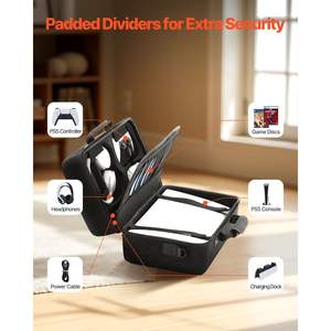 For PlayStation 5 Carrying <b>Case</b> Shockproof <b>EVA</b> Soft Lining Travel <b>Bag</b> for Playstation 5 Video Game Player <b>Cases</b> - Product Image 5
