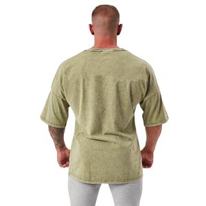 Vente en gros de t-shirts décontractés délavés à l'acide vêtements de ville T-shirt unisexe en coton délavés à l'acide avec motif imprimé personnalisé à la mode - Product Image 3