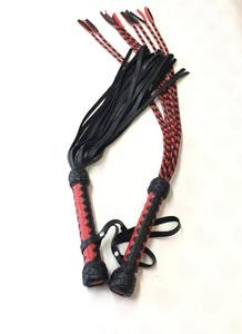 Fouet en cuir souple pour l'équitation, équipement d'entraînement équestre, poignée réglable et durable - Product Image 4