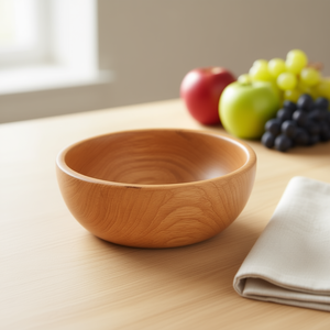 Elegant Handmade Wooden Bowl for Kitchen Dining for Fruit Salad Rice Soup Household Decorative Use - Product Image 3