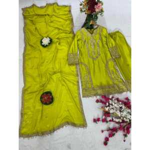 Hermoso conjunto Dupatta superior y elegante para mujer para fiestas - Product Image 1