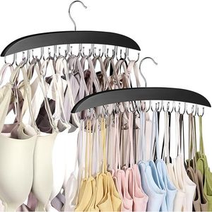 Confezione da 2 Appendiabiti in Legno per Canotte e Reggiseni con 40 Ganci in Acciaio Inossidabile, Organizzatore Premium per Armadi e Vestiti - Product Image 1