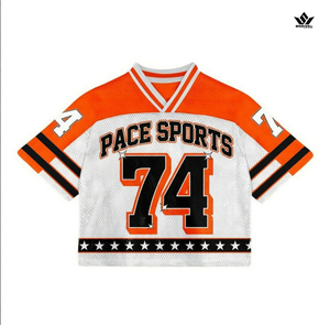 Custom Black Gold American Football Jersey V-Neck Short Sleeve Sublimated Mesh Breathable Quick Dry 100% <b>Polyester</b> Adult Sports - Product Image 3