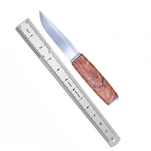 Cuchillo Birka Tradicional para Exteriores MORTAL SAGA, con Funda de Madera, Hoja de Damasco Pukkoo, Hecho a Mano, Estilo Escandinavo, para Supervivencia y Camping - Product Image 6