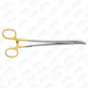 Portaagujas Heaney de 8 pulgadas (20 cm) con mordazas curvas, insertos TC, mango de anillo con trinquete, instrumentos ortopédicos de acero inoxidable - Product Image 2