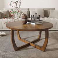 Table basse en bois soigneusement conçue, texture bois naturel, robustesse durable, design portable, écologique pour le salon