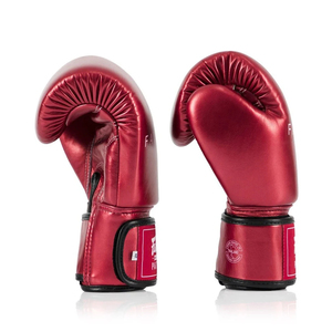 ถุงมือชกมวย Fairtex ดีไซน์ใหม่ ผลิตตามสั่ง สีแดง หนังแท้ สำหรับฝึกซ้อมและแข่งขัน คิกบ็อกซิ่ง และกราปลิง - Product Image 4
