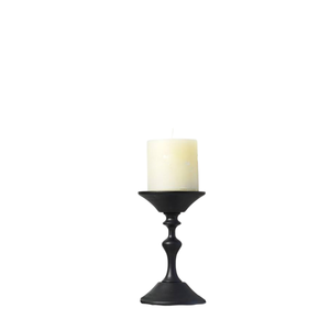 Support à bougie décoratif noir fini pour la décoration intérieure, porte-bougie de haute qualité en aluminium coulé, fait main et personnalisé - Product Image 1