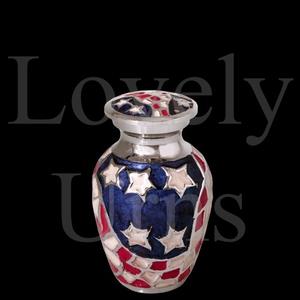 Urnas de cremación con la bandera estadounidense en 3 tamaños, medianas para adultos, recuerdo patriótico, contenedor para cenizas. - Product Image 4