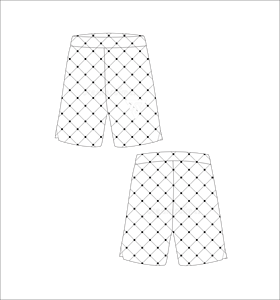 Shorts pour hommes à motif géométrique, taille élastique, décontractés, mi-longs, imprimés, pour la natation - Product Image 1
