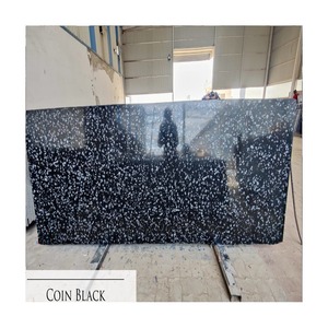 Surface flammée et brossée en granit noir Lapotra Coin idéale pour une utilisation en extérieur et l'exportation - Product Image 1