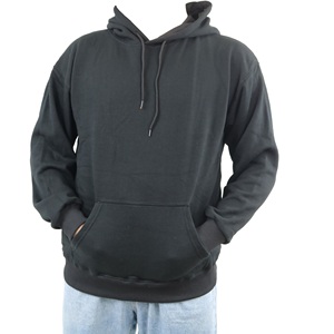 Sweat-shirt à capuche en molleton mélangé coton épais pour homme, coupe oversize, avec poche kangourou et bordures côtelées, style streetwear urbain - Product Image 5