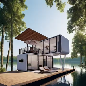Diseño de cápsula de oficina portátil para uso en gimnasio Casa de cápsula prefabricada de acero para Airbnb Villa <span class=keywords><strong>Retiro</strong></span> al aire libre Farm Stay Apple Cabin House - Product Image 3