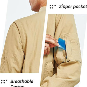 Blouson Bomber Léger en Toile Personnalisé avec Logo sur le Devant pour Homme – Service OEM Disponible à la Vente - Product Image 4