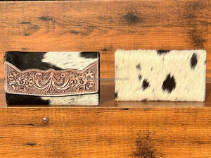 คลัทช์หนังขนสัตว์สไตล์ตะวันตกสำหรับผู้หญิงสีน้ำตาลกระเป๋าสตางค์ที่ไม่ซ้ำใครดีไซน์แฟชั่นวินเทจ - Product Image 5