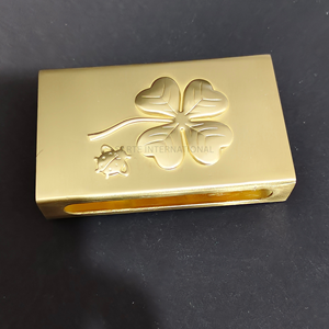 Premium Custom Brass <b>Matchbox</b> Sleeve Cover Personalized Logo Embossing Luxury Metal Holder Custom Shape Size Manufacturer OEM - Product Image 1