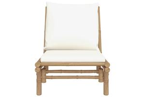 Wholesale Bamboo Lounge Chair with Cushion Natural Solid Frame Lightweight Comfortable Outdoor Indoor Patio <b>Seating</b> Furniture - Product Image 3
