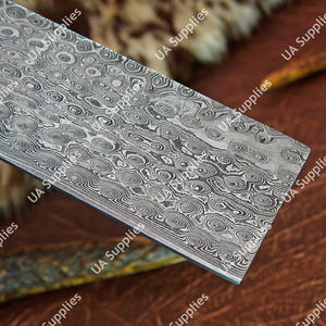 Vente en gros directe usine OEM/ODM Matériaux et fournitures pour la fabrication de couteaux en acier Damas Full Tang 10 pouces Rain Drop Blank Billet sur mesure - Product Image 5