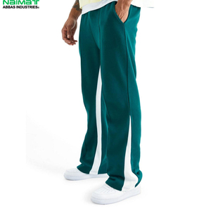 Pantalones de chándal minimalistas de diseño limpio para hombre, de forro polar liso monocromático, básicos para el día a día, tipo box. - Product Image 1