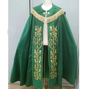 Casulla Bordada de Seda Shantung Verde de Alta Calidad, Diseño Personalizado, Nueva Colección Venezia, Diseño Bordado Verde 2026 - Product Image 1