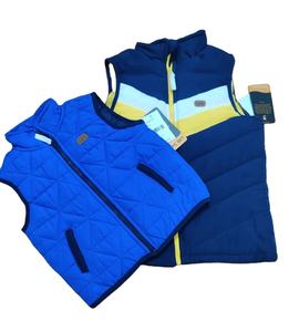 Chaqueta Bomber Casual de Invierno para Hombre con Cuello Alto, Logotipo Frontal, Acolchado Grueso en la Capucha, Diseño sin Mangas, Impermeable, Poliéster/Algodón - Product Image 2