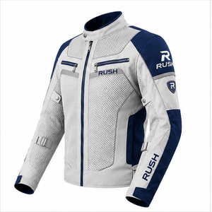เสื้อแจ็คเก็ตมอเตอร์ไซค์ผู้ชาย Rush แขนยาว ผ้าตาข่าย ระบายอากาศ กันน้ำ แห้งเร็ว ป้องกันรังสียูวี 220 กรัม พิมพ์ลายแบบ Heat-Transfer สำหรับขี่รถแข่ง - Product Image 6